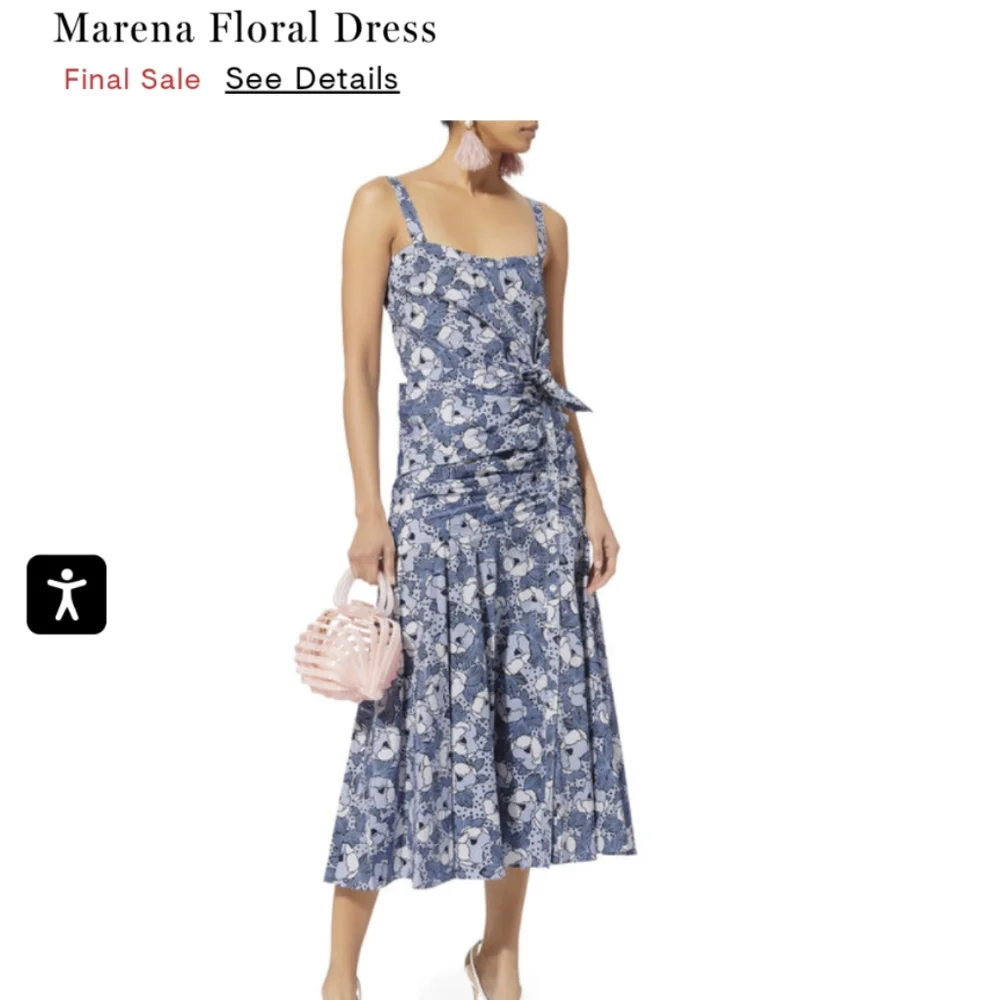 Veronica Beard Blue and White Floral Midi Dress - Picture 3 of 7